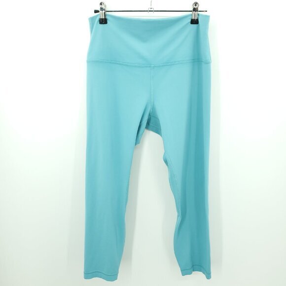 Lululemon Align High-Rise Lined Crop 23" Sz 10 Tidal Teal Blue - Picture 3 of 16